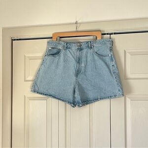 Everlane The A-Line Light Blue High-Rise Denim Shorts